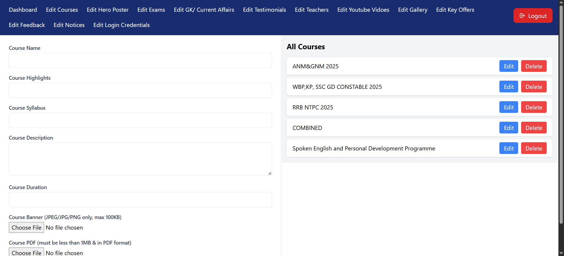 EduTouch admin platform image 2